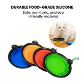 Collapsible Silicone Pet Travel Bowl with Clip
